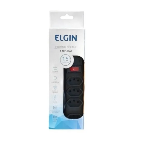 FILTRO DE LINHA 4 TOMADAS ELGIN - Virtual Equipamentos