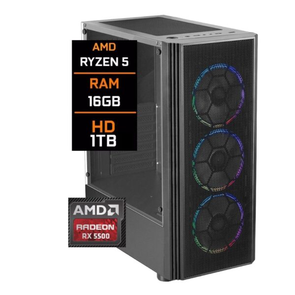 Computador Gamer Ryzen 5 5600 16GB RX 5500