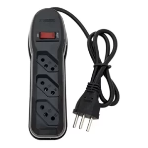 Filtro de Linha Pratik 3 Tomadas 3x0,75mm 10A Cabo 1m Preto