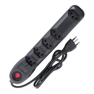 Filtro de Linha Pratik 5 Tomadas 3x0,75mm 10A Cabo 1m Preto