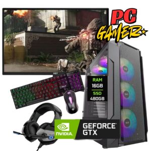 Computador Completo Gamer intel i5 16Gb SSD 480G GTX 1650