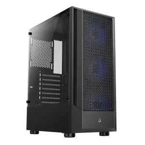 Gabinete Gamer Rise Mode Wave Black, 3 Cooler Fan ARGB