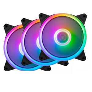 Kit 3 Fans Cooler Led Rgb 120mm