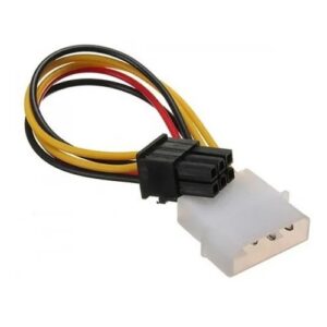 Adaptador / Cabo Vga Pci-ex 6 Pinos / 1 Molex Fonte