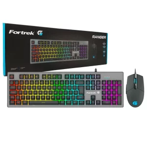 Kit Teclado e Mouse Gamer Fortrek Ranger Rainbow