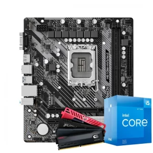 Kit Upgrade Intel Core i5 12400F + Placa Mãe ASRock H610M-HVS/M.2 R2.0 + Memória 16 GB DDR4