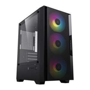 Gabinete Gamer Acegeek, Lateral de Vidro, c/ 3 Fans
