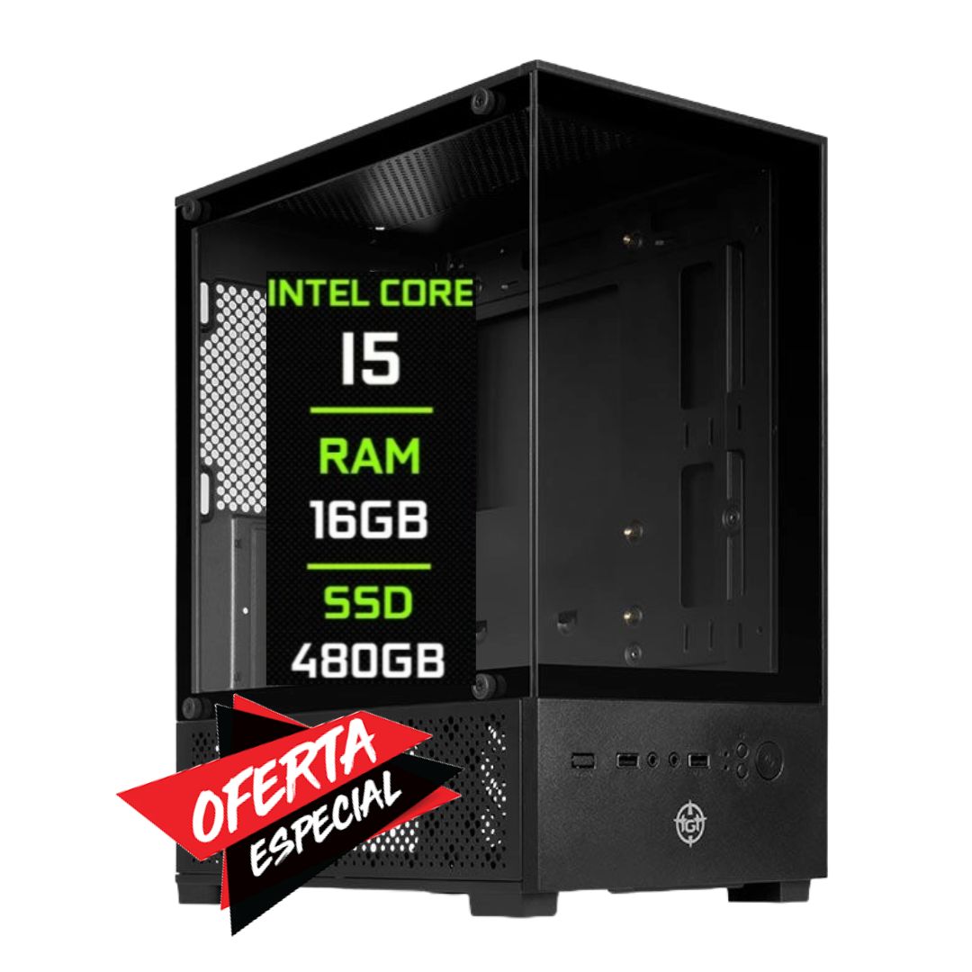 Computador i5 16G SSD 480GB lateral de vidro