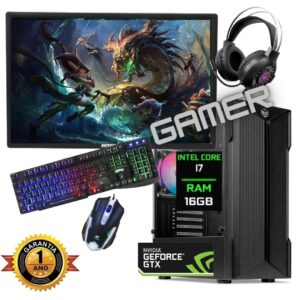 Computador Gamer Intel Core i7 16GB SSD 480GB GTX Monitor 21,5