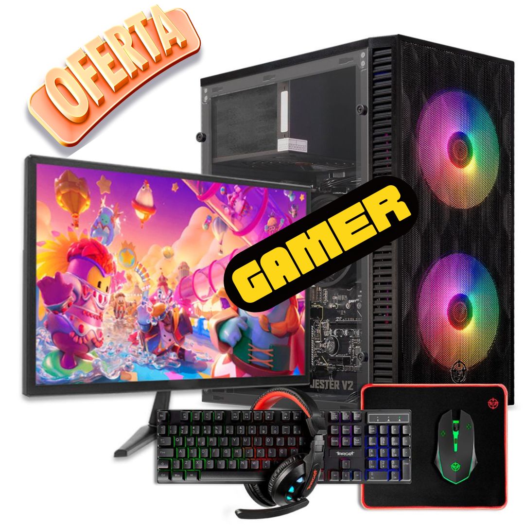 Computador Gamer completo Intel Core i7 16GB GT + Monitor + Kit Periféricos