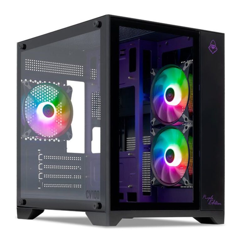 Gabinete Mancer CV100 Lateral De Vidro, Com 3 Fans, - Virtual Equipamentos
