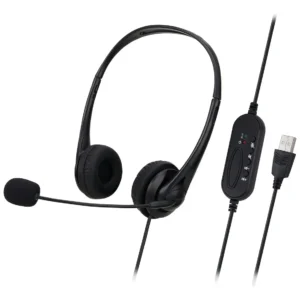 Fones de ouvido Sy490mv com cabo/controle/porta USB para call center
