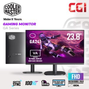 Monitor Cooler Master GA241, 23.8 Pol, Full HD, 100Hz, 1ms, VA, sRGB 95%, HDMI/VGA,